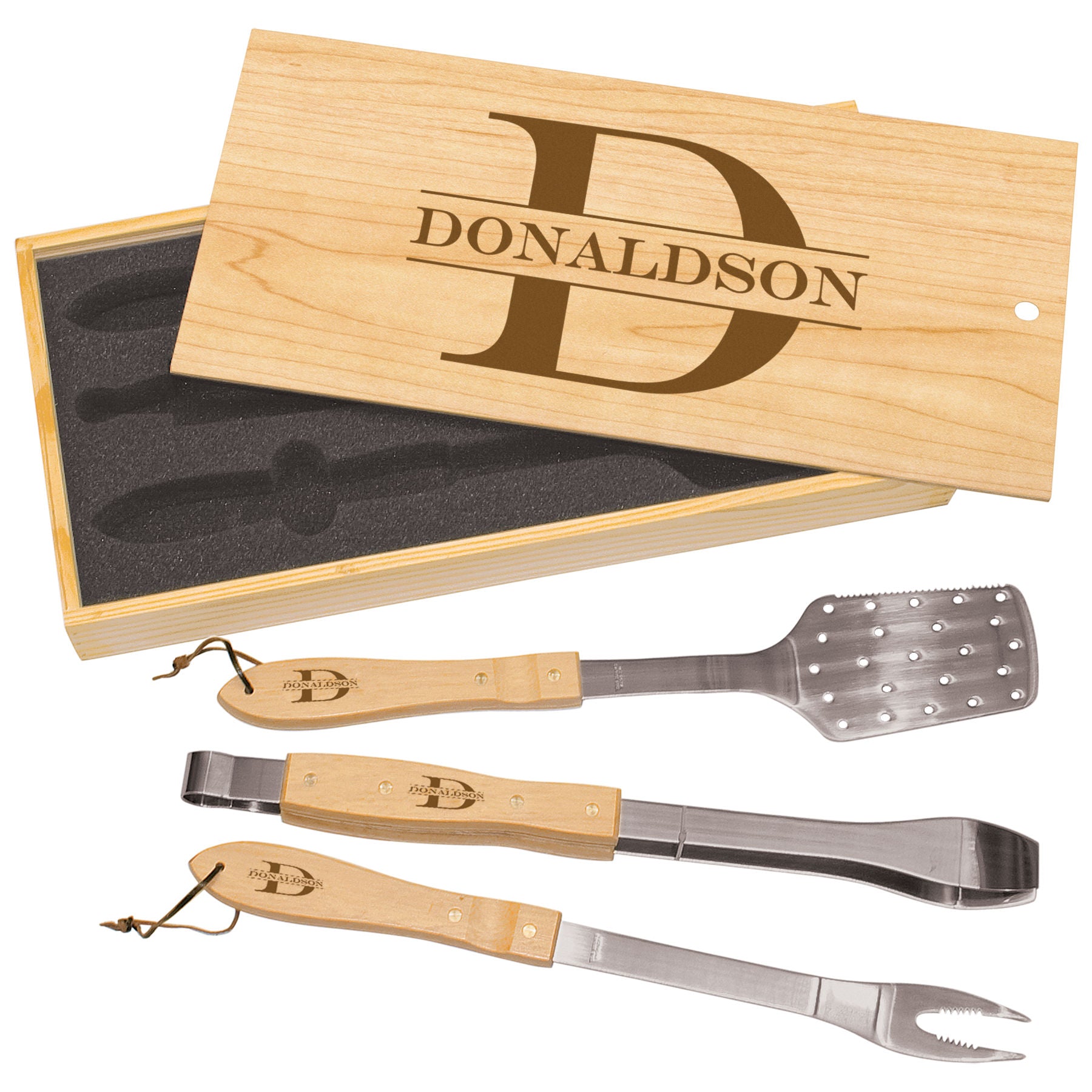 Engraved BBQ Grill Tool Set