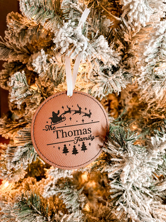 Personalized Leatherette Ornament