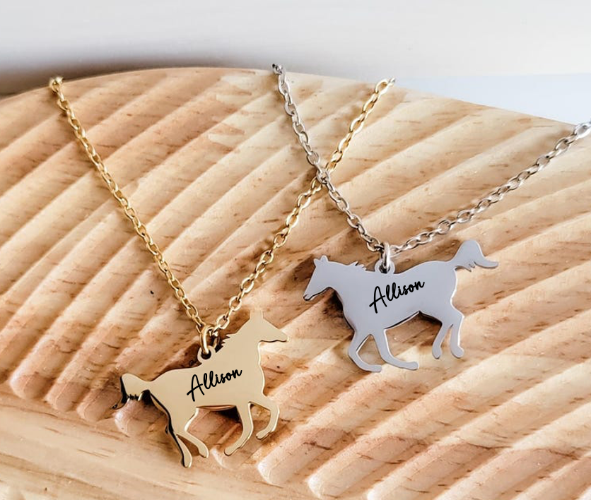 Personalized Horse Necklace